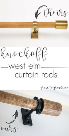 an easy way to hang wood and metal rods on the wall with this diy project