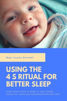 Baby Sleep Tips for Nap Issues and Bedtime; image of smiling infant Getting Baby To Sleep, Parenting Issues