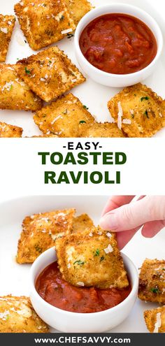 easy tostaded ravioli is an appetizer that's ready in less than 30 minutes