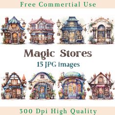 the front and back cover of an advertisement for a store with different types of houses