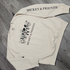 Nwot Oversized Disney Mickey & Friends Tan Sweater. Ladies Size Medium 23" Ptp, Size Large Is 25" These All Fit Oversized. Tan Sweater, Disney Tops, Mickey And Friends, Disney Mickey, Womens Tops, Sweatshirts Hoodie, Size Medium, Disney, Sweatshirts