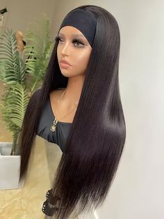 Hair Name: Headband Wig Hair Style: Straight Hair Length: 8-30 inch Wig Weight: 200-320g/Wig (Depending on Lengths and Density) Color: Natural Black Density: 180% Cap Size: Medium, about 22.5inches Quality: 100% Virgin Human Hair Last for One More Year Hairline Headband Shipment: DHL, FedEx, or UPS 5-7 business days. •Quick & Easy: guleless wig, Zero Skill is needed for Install •Soft & Smooth, Manageable & Comfortable •Easy to maintain and beginner-friendly •Soft & Smooth virgin hair that's Easy Straight Headband Wig, Diy Hair Wig, Amber Hair, Headband Wig, Beautiful Wigs, Hair Laid, Colored Wigs, Hair Straight, Short Bob Wigs