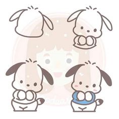 three cartoon dogs with one holding the other's head and another looking at it