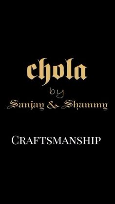 the logo for chopla by sanctuary & shanmy craftsmanship on black background