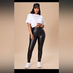 Faux Leather Pants.,Size Xs, Minimal Stretch,New With Tag And Original Packaging Yodit Yemane, 2024 Outfits, Black Leather Pants, Teenage Fashion, Fashion Nova Pants, Southern Girl, Black Sequin Dress, Black Denim Jacket, Fashion Nova Jeans