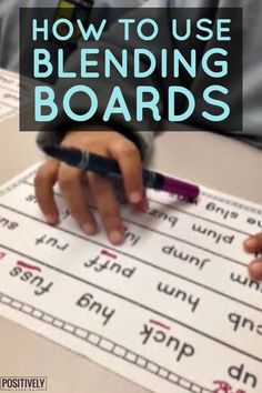 a person writing on a paper with the words how to use blending boards