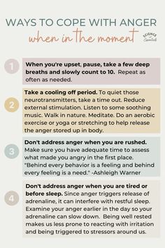 Ways to cope with anger when in the moment, science of essentials, calming down, anger relief Coping With Anger Adults, How To Calm Down When Angry Tips, How To Calm Anger, How To Keep Calm When Angry, How To Stop Anger, Regulating Emotions For Adults, Ways To Cope With Anger, How To Process Anger, How To Cope With Anger