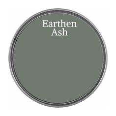 the earthen ash color is shown in an oval tin with white lettering on it