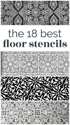 Floor Painting Stencils, Painted Floor Stencil Patterns, Floor Stencils Patterns Diy, Floor Stencil Ideas, Painted Kitchen Floors, Tile Stencils Diy, Floor Stencils Patterns, Stenciled Floors, Modern Floors