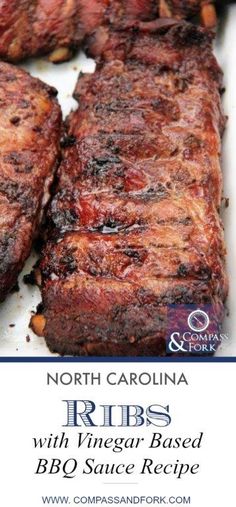 ribs with vinegar - based bbq sauce recipe from north carolina grills and barbeque