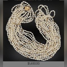 10 Strand Natural Pearl And 14 Karat Gold Beads 24 Inches Retail $1600 Only Reasonable Offers Amazing Condition Luxury White Beaded Necklaces, White Luxury Beaded Necklaces For Formal Events, Natural Pearl, Natural Pearls, Gold Beads, Womens Jewelry Necklace, Jewelry Necklaces, Women Jewelry, Beads