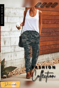 Fashion Camouflage Slim Casual Pants Fall Camouflage Cargo Pants, Baggy Camouflage Pants For Fall, Casual Camouflage Cotton Pants, Camouflage Long Pants For Fall, Camouflage Long Bottoms For Fall, Fall Camouflage Long Bottoms, Fall Camouflage Bottoms, Spring Military Style Camouflage Bottoms, Spring Military Camouflage Bottoms