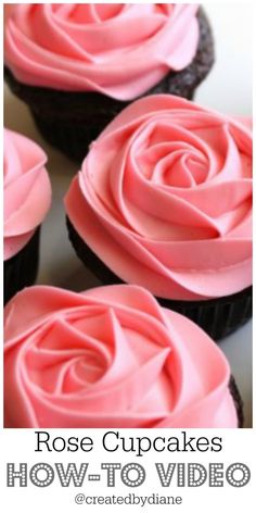 there are many cupcakes that have pink frosting on them with the words name that wrap