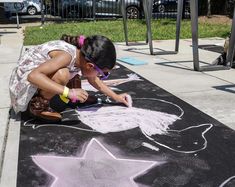 For these children, a piece of chalk is a powerful tool for self-expression : NPR Chalk The Walk Ideas, Chalk The Walk, Chalk Sidewalk, Create A Pokemon, Walk Ideas, Kids Obstacle Course, Walk Idea, Obstacle Courses, Pink Chalk