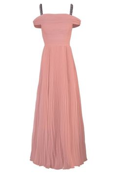 JENNY PACKHAM-Mara Gown - Peach Blossom-PEACH BLOSSOM Pink Pleated A-line Maxi Dress, Spring Floor-length Evening Dress With Pleated Bodice, Spring Evening Dress With Pleated Bodice, Floor-length, Spring Formal Pleated Gown, Spring Fitted Pleated Gown, Fitted Pink Pleated Maxi Dress, Pink Floor-length Maxi Dress With Pleated Bodice, Spring Pleated Fitted Gown, Pink A-line Bridesmaid Gown