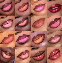 Lips Makeup inspo for Black Women Full Lips Makeup, Glossy Lips Makeup, Lip Combos, Eyebrow Makeup Tips, Makeup For Black Skin, Lip Makeup Tutorial, Brown Skin Makeup, Face Makeup Tips, Face Makeup Tutorial