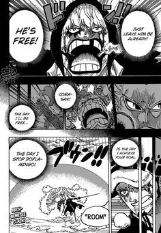 the page from one piece of an anime story, which is in black and white