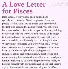 a love letter for pisces