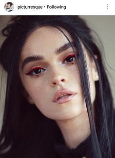 Red Eyeliner, Women Ideas, Eye Makeup Art, Dark Eyes