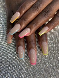 Nails Black Women, Vibrant Nail Designs, Summer Vacation Nails, Acrylic Toe Nails, Subtle Nails, Cute Acrylic Nail Designs, Dope Nail Designs, Almond Nails Designs, Vacation Nails