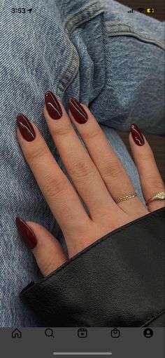 Marion Nails Acrylic, Acrylic Nails Ideas Autumn, Almond Acrylic Nails Dark Skin, Design Fall Nails, Fall Almost Nails, Fall Nails Burgundy Oval, Burnt Orange Nail Designs Fall, Cute Nails Fall Colors, Fall Nails Olive Skin