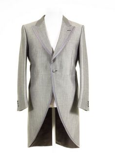 Mens Silver Grey Tailcoat - Ex-Hire Wedding Morning Suit Tails Jacket - All Sizes African Clothing For Men