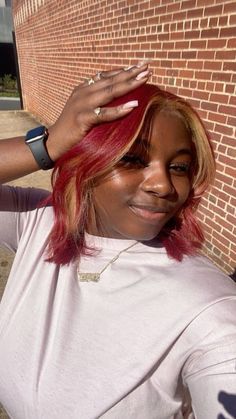 Fall Color Hair, Gorgeous Red Hair, Fall Hair Inspo, Peekaboo Hair Colors, Red Hair Color Ideas, Blonde Natural Hair, Dyed Red Hair, Hair Streaks