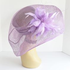 "✿*. About Shipping.*✿ All the hats will be shipped out from Rockville, MD 20854 via UPS GROUND (1-5 business days) or USPS Priority mail (2-4 business days) if their shipping fee is much the same. The overnight and other shipping service are also available. Please contact me first if you want it, I will check the price and delivery time for you. Pick up is available! If you are very urgent, please order your hats early and save money! Note: All different color M508 hat bases can be decorated by Purple Wide Brim Hat For Church, Spring Purple Wide Brim Fascinator, Purple Hat With Short Brim For Royal Ascot, Purple Brimmed Summer Fascinator, Lavender Wide Brim Hat For Kentucky Derby, Purple Short Brim Hat For Royal Ascot, Lavender Curved Brim Party Hat, Lavender Curved Brim Hat For Party, Lavender Curved Brim Hat For Parties