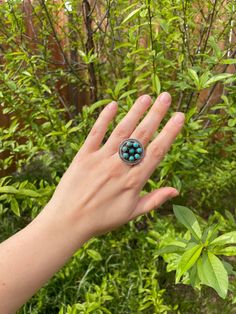 Don't miss out on this brand new, amazing, high-quality, handcrafted sterling silver southwestern style cluster ring with all natural genuine Kingman turquoise stones. You will receive the item in a gift box. Kingman Turquoise, Southwestern Style, Blue Band, Cluster Ring, Turquoise Stone, Rings Statement, Statement Rings, Jewelry Rings, 925 Sterling Silver