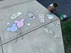 #disney #sidewalkchalk #chalk #doodles Chalk Doodles, Future Kids, Cute Photos, Kids Playing, Chalk