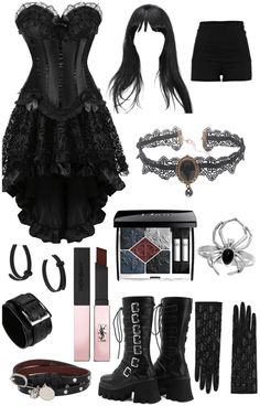 Romantic Gothic Outfits, Goth Outfit Board, Goth Romantic Outfit, Goth Outfits Girl, Simple Goth Outfit Casual, Goth Fashion Outfits, Traditional Goth Outfits, Gothic Clothes Aesthetic