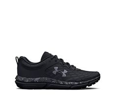 Under Armour Charged Assert 10 Men s Running Shoe Push the limits in the Charged Assert 10 men s running Shoe by Under Armour. Featuring a breathable mesh upper with durable synthetic overlays, this lace-up Sneaker is built to handle it all. The sockliner & Charged Cushioning foam midsole deliver supportive comfort with a fun camo print, while the outsole provides impact protection for confident strides. Mesh/synthetic upper Lace-up closure EVA socklinerCharged Cushioning Under Armour Slip-resistant Running Shoes For Sports, Under Armour Slip-resistant Running Shoes, Athleisure Fade-resistant Trail Running Shoes For Jogging, Casual Under Armour Running Shoes For Jogging, Black Slip-resistant Running Shoes For Workout, Under Armour Running Shoes Athletic Fit, Under Armour Trail Running Shoes For Sports, Under Armour Sporty Trail Running Shoes, Under Armour Breathable Running Shoes For Workout