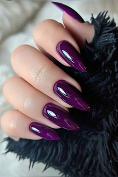 Fall Cateye Nails, Wine Nails, Purple Nail, Fall Nail, Chic Nails, Dope Nails, Nail Arts, Purple Nails