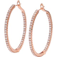 Dreamy 18K Rose Gold 2 Carat Weight Diamond Inside-Out Hoops The Melody, 2 Carat, Exquisite Design, 18k Rose Gold, Estate Jewelry, Types Of Metal, Timeless Elegance, Jewelry Collection, Inside Out