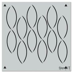 the stencil is designed to look like fish's tails, and has been used