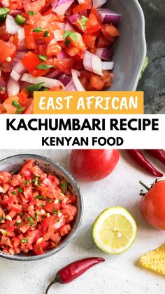 East African Kachumbari recipe Kenyan food East African Recipes, Kachumbari Recipe, Kenyan Food Recipes, Kenya Recipes, East African Food, Kenyan Recipes, Kenya Food, Swallow Food, African Herbs