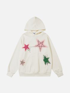 Aelfric Eden Graffiti Line Star Hoodie Cool Hoodies Designs Unique, Nicki Concert, Star Hoodie, Unique Streetwear, Bedroom Stuff, Top Streetwear Brands, Aelfric Eden, Oversize Casual, Streetwear Tops