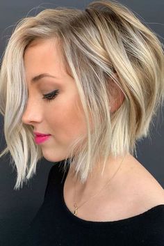 Bobbed Hairstyles, Bob Balayage, Asymmetrical Bob Short, Shaggy Bob Haircut, Asymmetrical Bob Haircuts, Blonde Bob Haircut, Bob Hairstyles For Thick