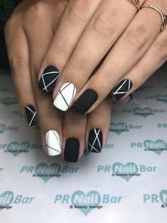 Diagonal Nail Art, Opposite Nail Designs, Simple Acrylic Nails, Classy Nails, Chic Nails, Dream Nails, Short Acrylic Nails