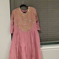 Brand New Floor-length Wedding Kurta With Dabka Work, Traditional Maxi Dress For Eid Wedding, Elegant Floor-length Dresses With Gota Work, Maxi Length Zari Work Kurta For Wedding, Maxi Length Kurta With Zari Work For Wedding, Wedding Kurta With Zari Work Maxi Length, Maxi Length Traditional Wear With Mirror Work For Wedding, Wedding Traditional Wear Maxi Length With Mirror Work, Elegant Dresses With Gota Work