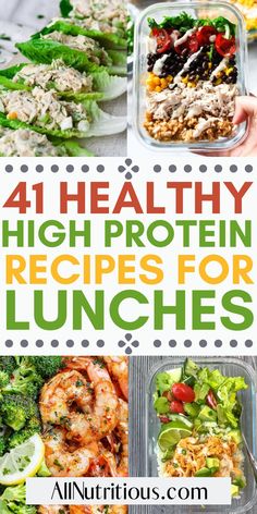 four healthy high protein recipes for lunches