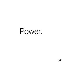 the word power written in black on a white background