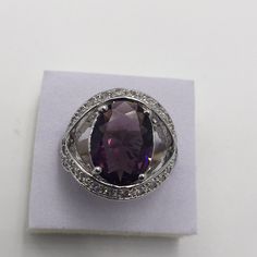 Prong Settings , This Ring Is High-Quality, So You Can Buy With Confidence. Notice The Filigree Silver, I Just Love It. Yes It’s Sparkles 5 Carat Purple Amethyst, White Sapphires Sparkles Stamped 925(Sterling Silver) I Will Ship The Same Day. Size 10 Women’s Ring R6 Silver Oval Jewelry With Center Stone, Oval Silver Jewelry With Stone Setting, Elegant Silver Diamond Gemstones, Formal Amethyst Gemstones In White Gold, Oval Amethyst Ring With Cubic Zirconia And Gemstone Accents, Oval Amethyst Ring With Cubic Zirconia Accents, Sterling Silver Gemstones With Center Stone In White Gold, White Gold Sterling Silver Jewelry With Gemstone Accents, Oval Sterling Silver Jewelry With Center Stone