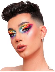 jamescharles freetoedit Manly Makeup, Insane Makeup, Emoji Makeup, Colorful Makeup Looks, Unique Eyeshadow, Fairy Make-up, Makeup Collage, How To Wash Makeup Brushes