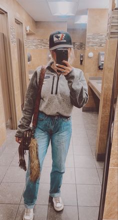 Western Outfit With Nike Blazers, Winter Punchy Outfits, Warm Western Outfits, Punchy Winter Outfits, Outfits With Nike Blazers, Punchy Aesthetic, Western Girl Outfits