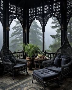 𝖒𝖞𝖘𝖙𝖎𝖈 𝖒𝖆𝖓𝖉𝖞 Goth Farmhouse, Forest Mansion, Evil Lair, Gothic Farmhouse, Home Decor Ideas Bedroom, Gothic Mansion, Home Decor Wallpaper, Dream Interior, Decor Ideas Bedroom