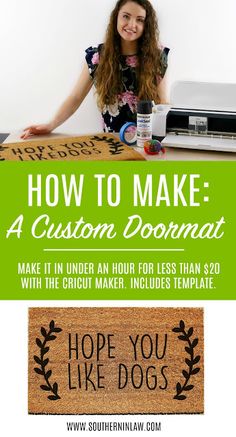 how to make a custom doormat with the cricut maker