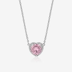 Material: High-Quality Solid 925 Sterling Silver (Nickel-Free and Lead-Free) Stones: Cubic Zirconia (Pink and Blue) Color: Silver Center Stone Size: 1.0 Carat Necklace Pendant Dimension: 0.35 x 0.35 Inches Approximately (Length x Width)Necklace Length: 16 to 18 Inches Adjustable Chain Packaging: Complimentary Gift Box and Jewelry PouchProcessing Time: Each item is handmade with love as we receive orders. Our production time is 2 to 5 business days. We will ship as soon as your item is ready!Care Pink Heart-shaped Gemstone Jewelry, Pink Heart Cut Birthstone Necklace, Pink Heart Cut Gemstone Jewelry, Pink Round Necklace For Valentine's Day, Elegant Heart-shaped Pink Sapphire Jewelry, Pink Birthstone Heart Pendant Necklace, Pink Heart-shaped Birthstone Jewelry, Pink Heart Gemstone Pendant Necklace, Pink Gemstone Heart Necklace