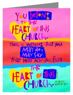 You Belong to the Heart of this Church - Note Card Custom Text by Br. Mickey McGrath Religious Artwork, Wall Frames, Artwork Display, Wall Frame, Gold Walls, Giclée Print, Black Walls, Display Cards, Stretched Canvas Prints