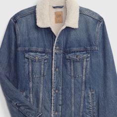 New With Tags. Retails $119. From Pet Free And Smoke Free Home. Denim Sherpa Jacket, Black Corduroy Jacket, Flannel Vest, Gap Denim Jacket, Men's Leather Jacket, Pullover Windbreaker, Gap Jacket, Long Jeans, Gap Jackets